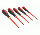 Juego de destornilladores Pozidriv y ranurados aislados VDE Slim ERGO? con mango de tres componentes - cinco unidades | BE-9882SL