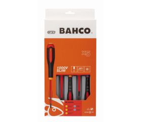 Juego de destornilladores Pozidriv y ranurados aislados VDE Slim ERGO™ con mango de tres componentes - cinco unidades | BE-9882SL