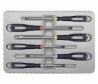 Juego de destornilladores ranurados/Phillips/Pozidriv ERGO™ con agarre de goma, 4&nbsp;mm x 100&nbsp;mm/5,5&nbsp;mm x 125&nbsp;mm - 6&nbsp;unidades | BE-9884