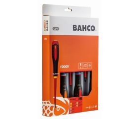 Juego de destornilladores de punta Combi ranurada y Pozidriv, aislados VDE ERGO™ y con mango de tres componentes (6 piezas) | BE-9884S