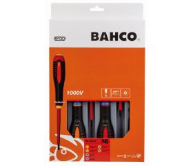 Juego de destornilladores de punta Combi ranurada y Pozidriv, aislados VDE ERGO™ y con mango de tres componentes (6 piezas) | BE-9884S