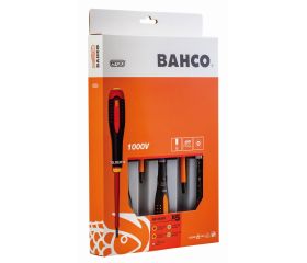 Juego de destornilladores de punta Combi ranurada, Phillips y Pozidriv, aislados VDE ERGO™ y con mango de tres componentes (5 piezas) | BE-9885S