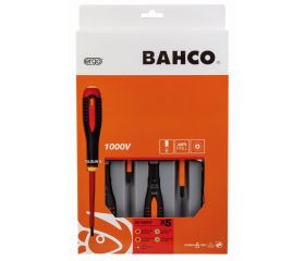 Juego de destornilladores de punta Combi ranurada, Phillips y Pozidriv, aislados VDE ERGO™ y con mango de tres componentes (5 piezas) | BE-9885S