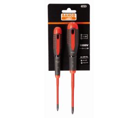 Juego de destornilladores Phillips delgados y aislados VDE ERGO™ con mango de tres componentes (2 piezas) | BE-9891SL