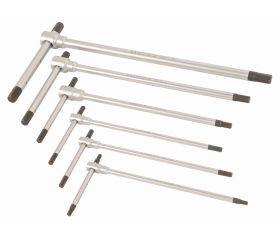 Juego de 6 llaves en T para tornillos hexagonales o Allen (2,5, 3, 4, 5, 6 y 8 mm) | BE1TH-S6
