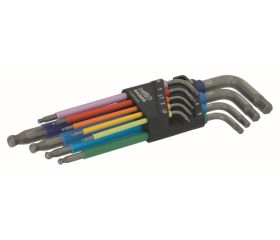 Juegos de llaves hexagonales tipo allen largas con bola, mm