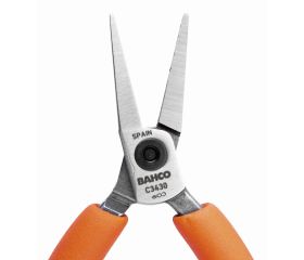 Alicates de boca plana compactos con mangos de PVC naranjas | C3430