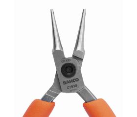 Alicates de boca redonda compactos con mangos de PVC naranjas | C3530