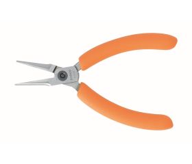 Alicates de boca semirredonda de aguja compactos con mangos de PVC naranjas | C3630/C3640