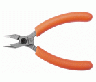 Alicates de boca semirredonda compactos con mangos de PVC naranjas | C3830/C3840