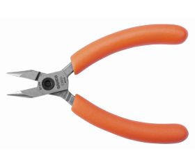 Alicates de boca semirredonda compactos con mangos de PVC naranjas | C3830/C3840