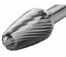 Limas rotativas ojivales con punta redonda de carburo de tungsteno para metal | F