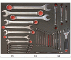 Juego de Llaves ajustables "inglesas", combinadas y fijas de dos bocas en bandeja de foam 3/3 Fit&Go, 30 piezas | FF1A04