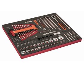 Juego de vasos en bandeja de foam 3/3 Fit&Go, 93 piezas | FF1A106