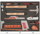 Composición de herramientas de corte y golpeo en bandeja de foam 3/3 Fit&Go, 11 piezas | FF1A110