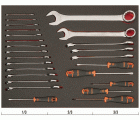 Juego de llaves y destornilladores en bandeja de foam 3/3 Fit&Go, 25 piezas | FF1A124