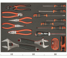 Juego de destornilladores/alicates en bandeja de foam 3/3 Fit&Go, 16 piezas | FF1A129