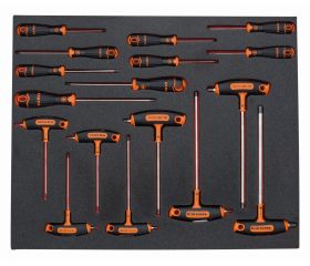 Juego de destornilladores en bandeja de foam 3/3 Fit&Go, 17 piezas | FF1A133