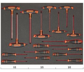 Juego de destornilladores en bandeja de foam 3/3 Fit&Go, 17 piezas | FF1A133