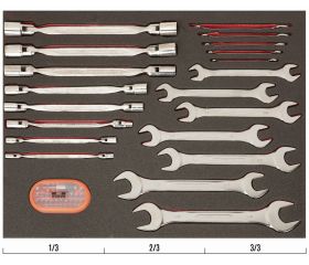Juego de llaves y puntas en bandeja de foam 3/3 Fit&Go, 51 piezas | FF1A135