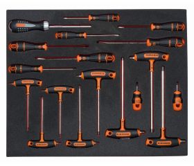 Juego de destornilladores en bandeja de foam 3/3 Fit&Go, 18 piezas | FF1A139