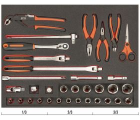 Juego de alicates y vasos de 1/2