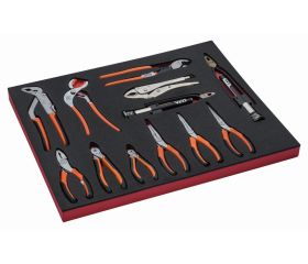 Juego de alicates y cortantes en bandeja de foam 3/3 Fit&Go (12 piezas) | FF1A15