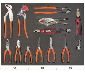 Juego de alicates y cortantes en bandeja de foam 3/3 Fit&Go (12 piezas) | FF1A15