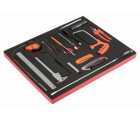 Composición de herramientas mixta en bandeja de foam 3/3 Fit&Go (18 piezas) | FF1A16