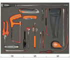 Composición de herramientas mixta en bandeja de foam 3/3 Fit&Go (18&nbsp;piezas) | FF1A16