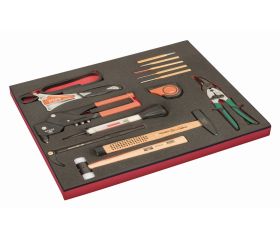 Juego de herramientas de corte, limas y destornilladores a golpe en bandeja de foam 3/3 Fit&Go (13 piezas) | FF1A169