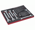 Juego de Llaves ajustables "inglesas", combinadas y fijas de dos bocas en bandeja de foam 3/3 Fit&Go, 33 piezas | FF1A19