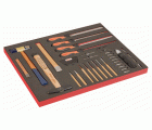 Juego de herramientas de golpeo y limas en bandeja de foam 3/3 Fit&Go con marcado láser (40&nbsp;piezas) | FF1A204LM