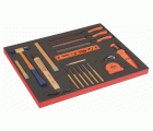 Destornilladores ERGO, destornilladores mango en T y llaves acodadas en bandeja de foam 3/3 Fit&Go con marcado láser (18 piezas) | FF1A212LM