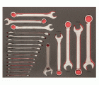 Juego de llave combinada y llave ajustable "inglesa" en bandeja de foam 3/3 Fit&Go con marcado láser (21&nbsp;piezas) | FF1A220LM