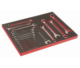 Juego de llave combinada y llave ajustable 