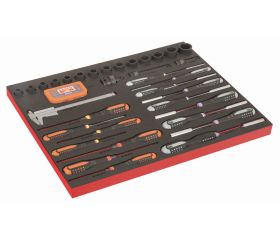 Juego de destornilladores ERGO, calibre, puntas y vasos de impacto de 1/2