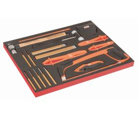 Juego de herramientas de golpeo y corte y abrazadera de manguera en bandeja de foam 3/3 Fit&Go con marcado láser (26 piezas) | FF1A224LM