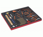 Juego de cinta métrica, herramientas de golpeo y alicates en bandeja de foam 3/3 Fit&Go, 21 piezas | FF1A23