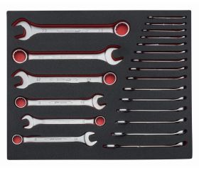 Juego de llaves combinadas en bandeja de foam 3/3 Fit&Go (21 piezas) | FF1A3001