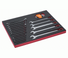 Juego de llaves combinadas acodadas en bandeja de foam 3/3 Fit&Go, 28 piezas | FF1A3003