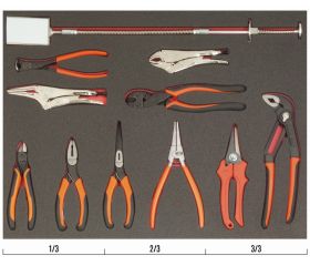 Juego de alicates en bandeja de foam 3/3 Fit&Go, 11 piezas | FF1A4002