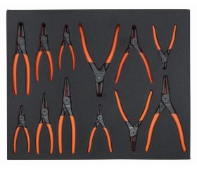 Juego de alicates para arandelas en bandeja de foam 3/3 Fit&Go (12 piezas) | FF1A4003
