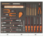 Juego de alicates, herramientas de golpeo, limas y destornilladores en bandeja de foam 3/3 Fit&Go, 27 piezas | FF1A5011