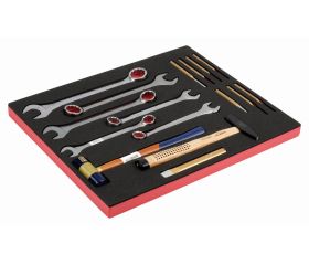 Juego de llaves y destornilladores en bandeja de foam 3/3 Fit&Go, 16 piezas | FF1A5017