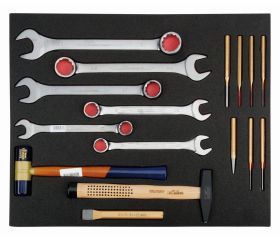 Juego de llaves y destornilladores en bandeja de foam 3/3 Fit&Go, 16 piezas | FF1A5017