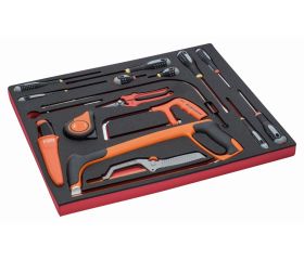 Juego de destornilladores y herramientas de corte en bandeja de foam 3/3 Fit&Go, 17 piezas | FF1A5021