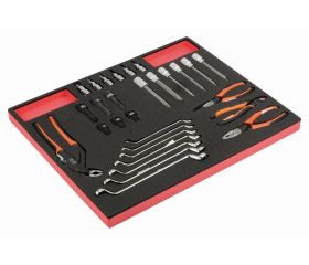Juego de llaves y alicates en bandeja de foam 3/3 Fit&Go (29 piezas) | FF1A5029