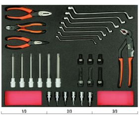 Juego de llaves y alicates en bandeja de foam 3/3 Fit&Go (29 piezas) | FF1A5029