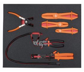 Juego de abrazaderas de manguera en bandeja de foam 3/3 Fit&Go, 6 piezas | FF1A5036